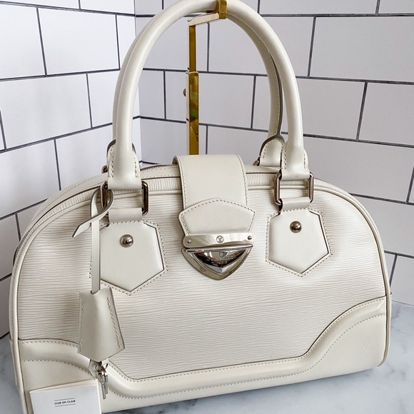 Louis Vuitton Bowling Montaigne GM - Ivory Epi Leather - Picture 10 of 12